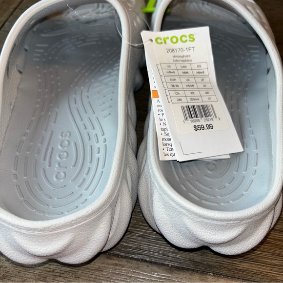 Crocs Echo Gray Slides Men’s 6, Women’s  8 NWT - Picture 3 of 5